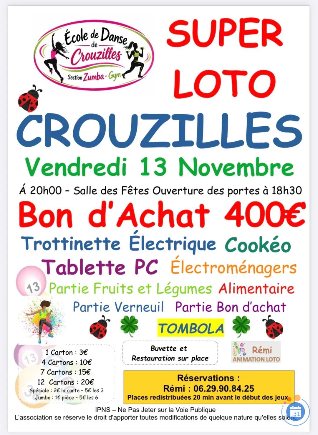 Image Super Loto de la Gym Section Zumba animé par Rémi (photo 1)