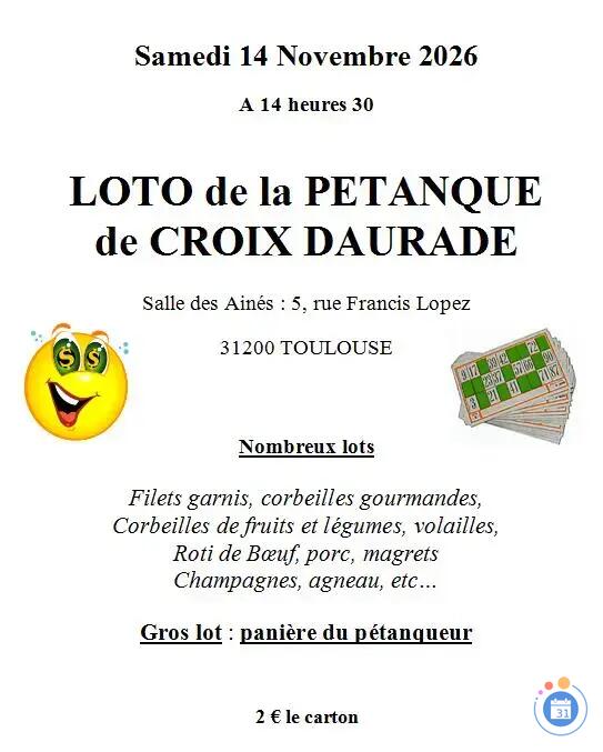 Image Loto du club de Pétanque de Crois Daurade (photo 1)