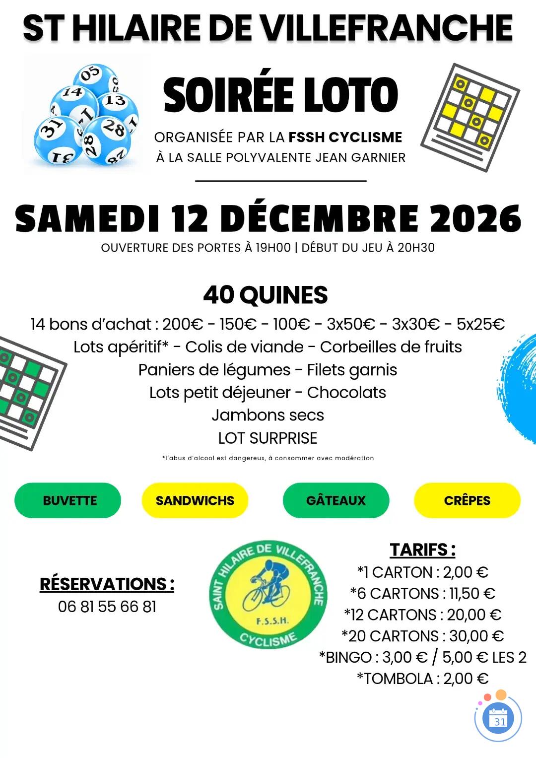 Image Loto FSSH Cyclisme (photo 1)