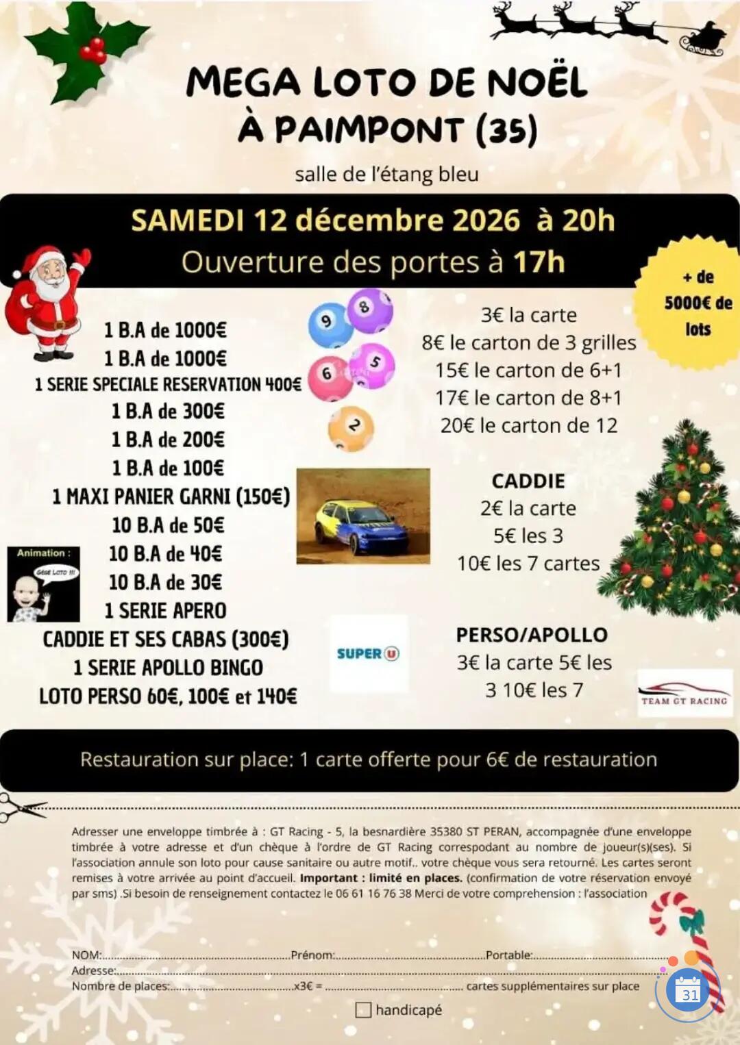 Image Super loto du GT RACING St Péran Anim Gégé loto (photo 1)