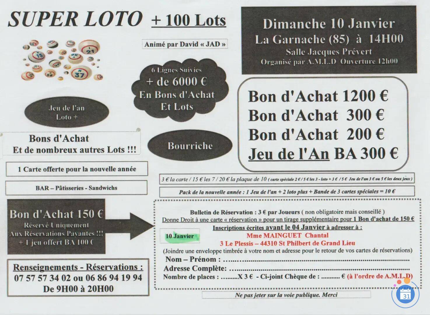 Image SUPER LOTO animé par David jad (photo 1)