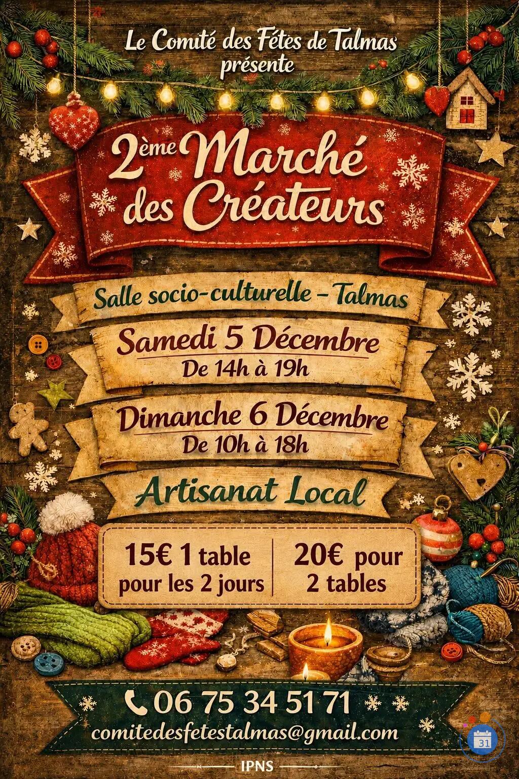 Image 2ème marché des créateurs de Talmas 80260 (photo 1)