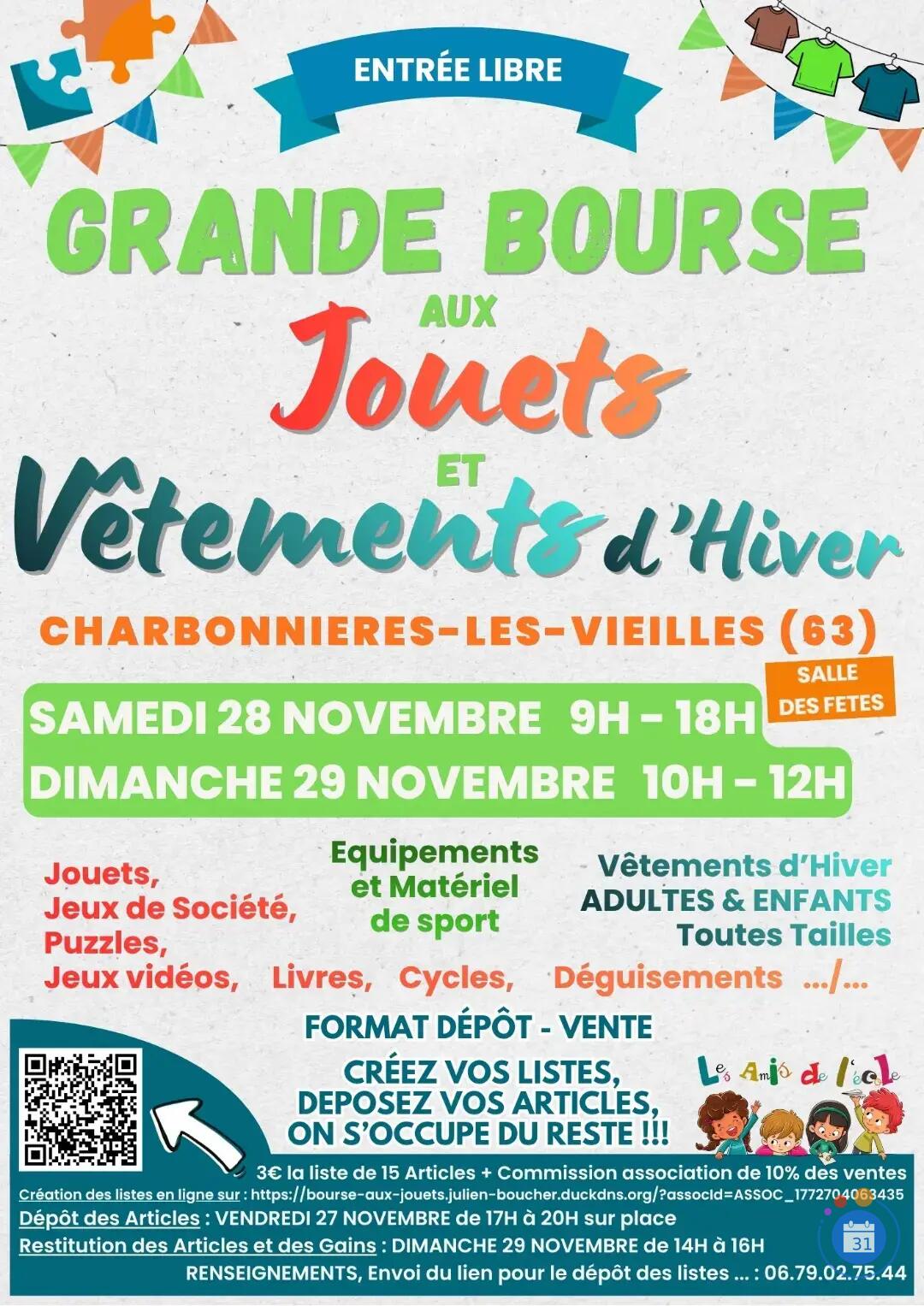 Image GRANDE BOURSE aux JOUETS et aux VETEMENTS D'HIVER (photo 1)