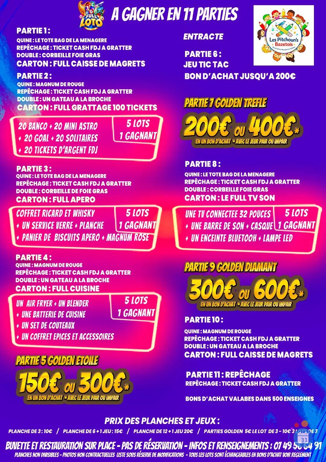 Image FULL LOTO LES PITCHOUN DE BAZET (photo 2)