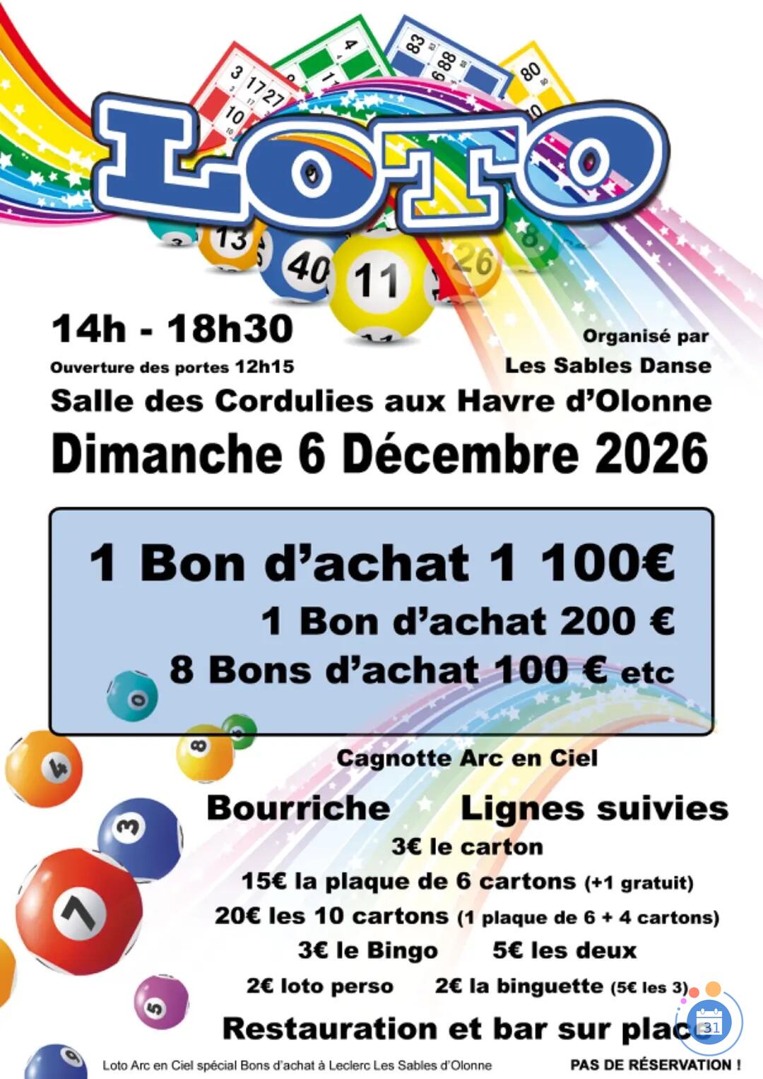 Image loto arc en ciel spécial fidélité cocktail de bienvenue et cadeaux (photo 1)