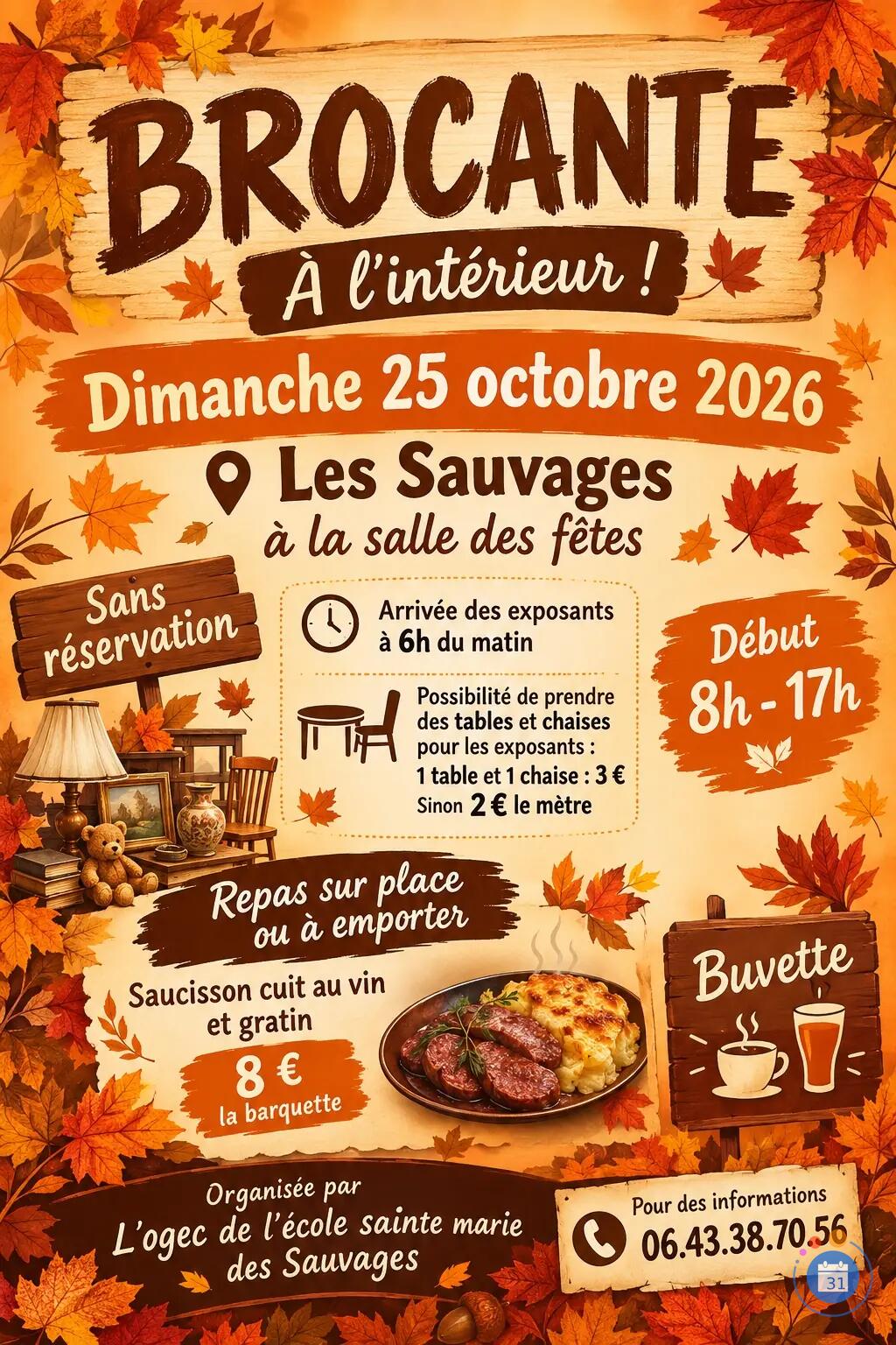 Image Brocante à l’intérieur de la salle des fêtes (photo 1)