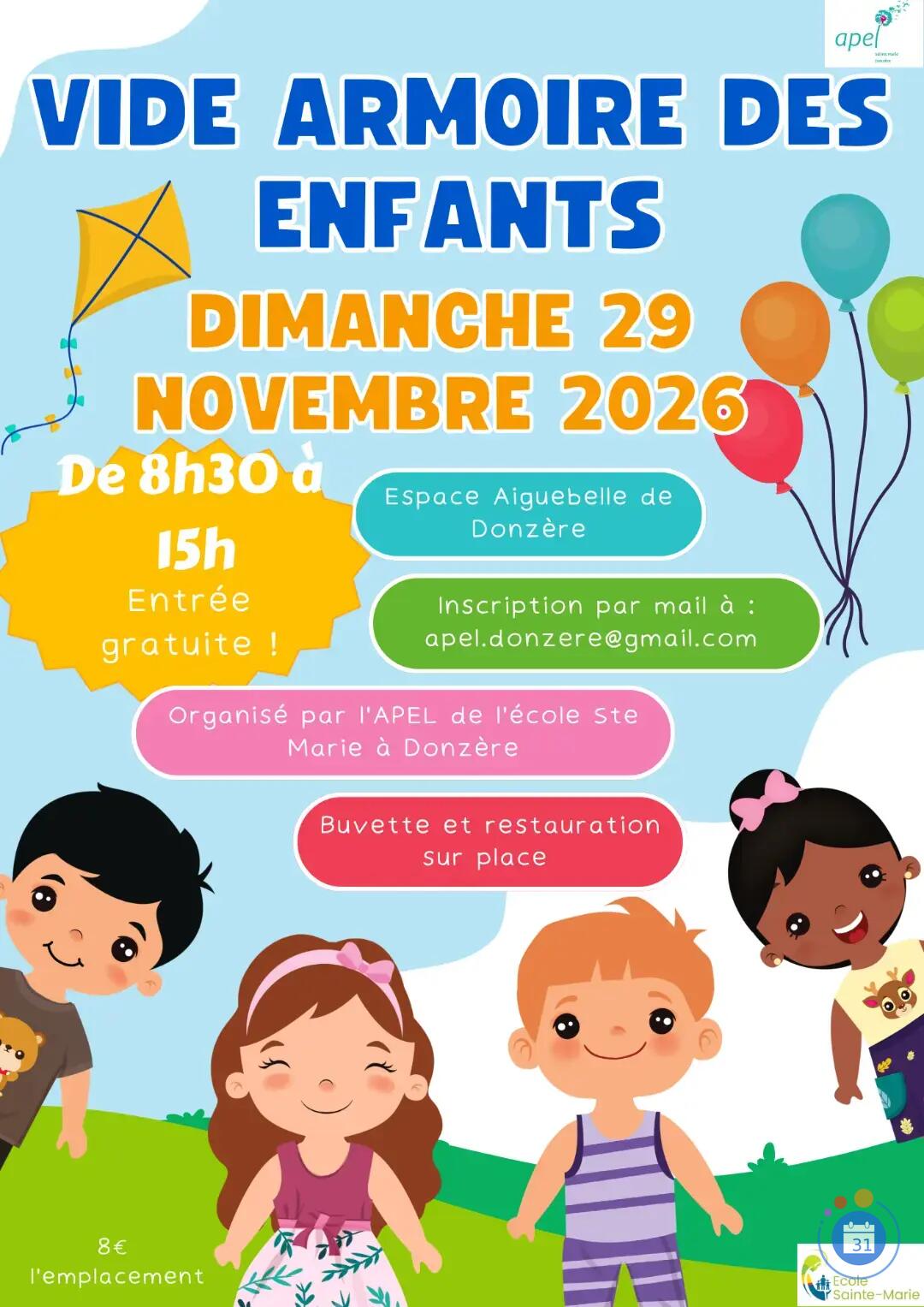 Image Vide armoire des enfants de l'APEL de l'école Sainte Marie (photo 1)