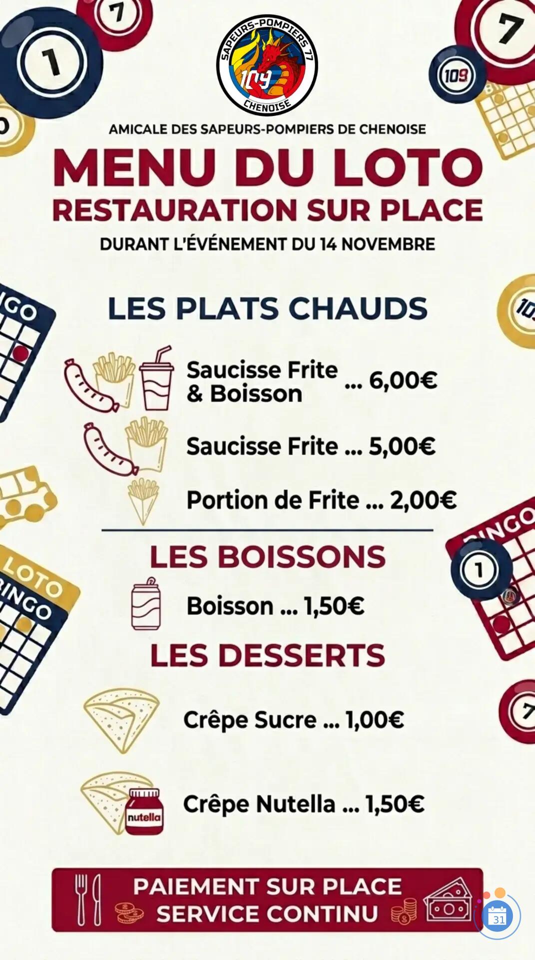 Image Loto des Sapeurs Pompiers de Chenoise (photo 3)