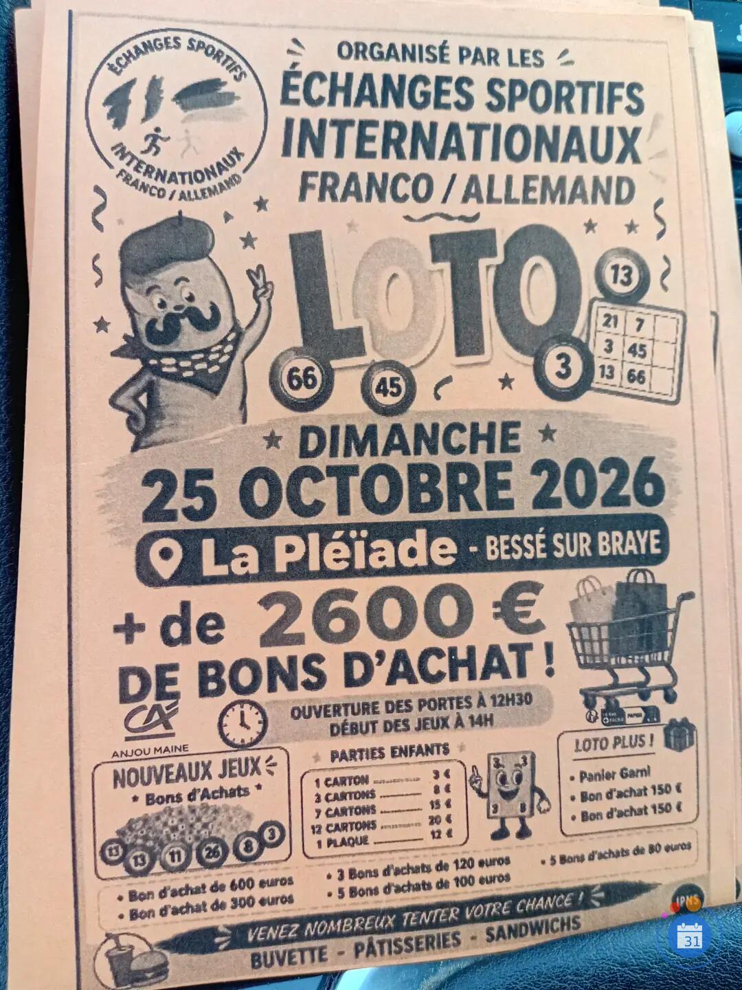 Image Loto echange sportif (photo 1)