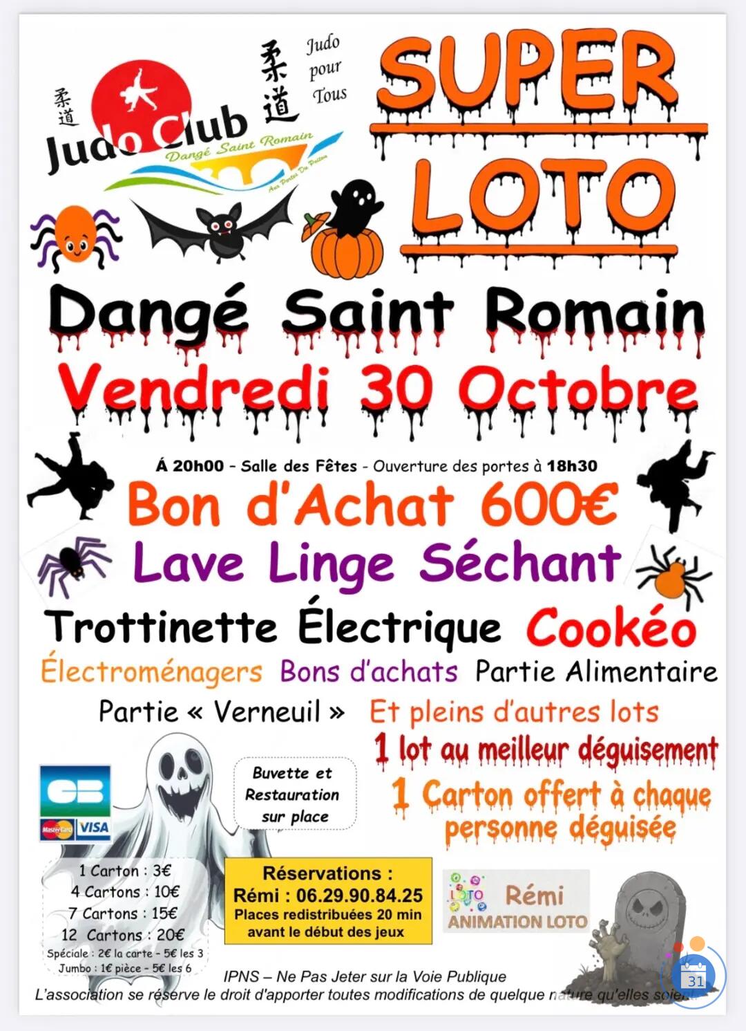 Image Super Loto du Judo spécial « Halloween » animé par Rémi (photo 1)