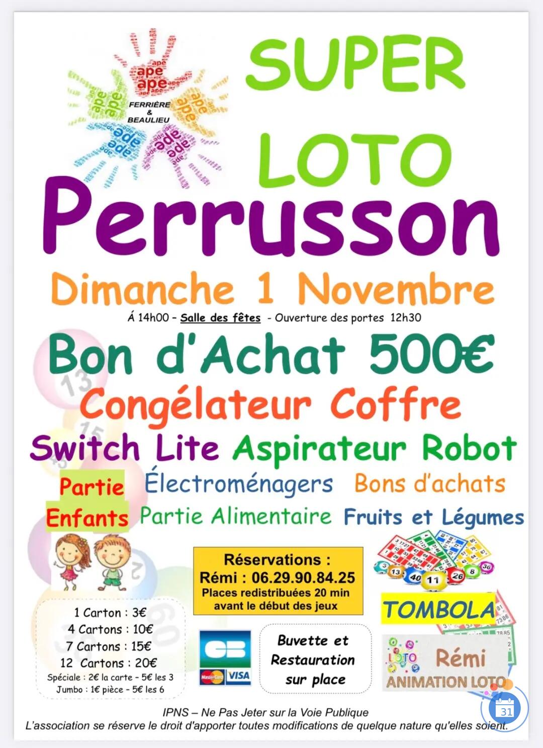 Image Super Loto de l’APE Ferriere Beaulieu animé par Rémi (photo 1)