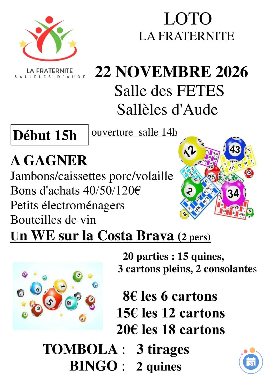 Image Grand Loto de la Fraternité (photo 1)