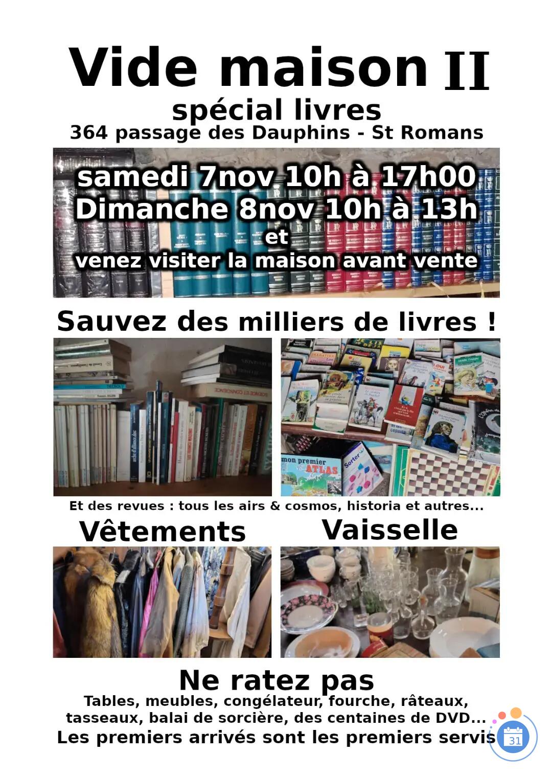 Image Vide maison 2 - spécial livres (photo 1)