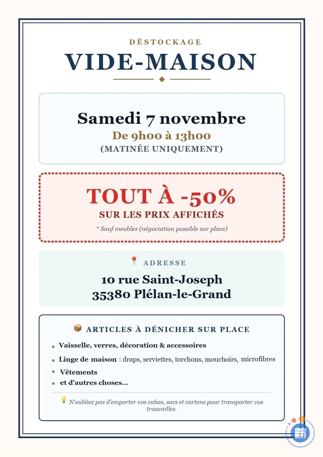 Image Destockage Vide Maison (photo 1)