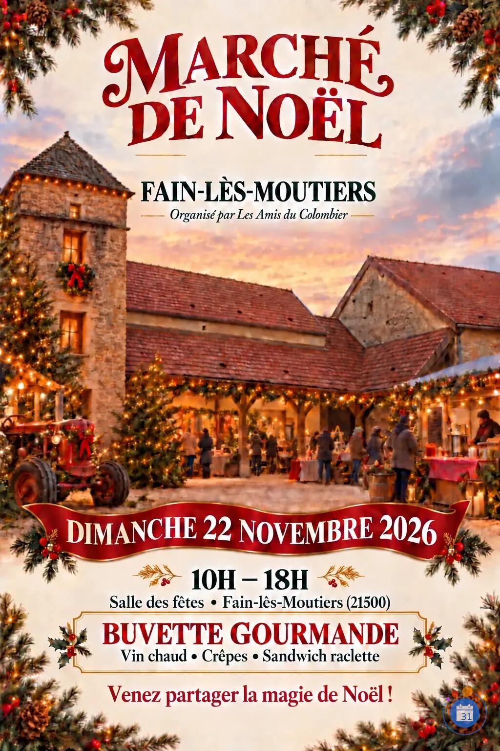 Image Marché de Noël Artisanal de Fain-Lès-Moutiers (photo 1)