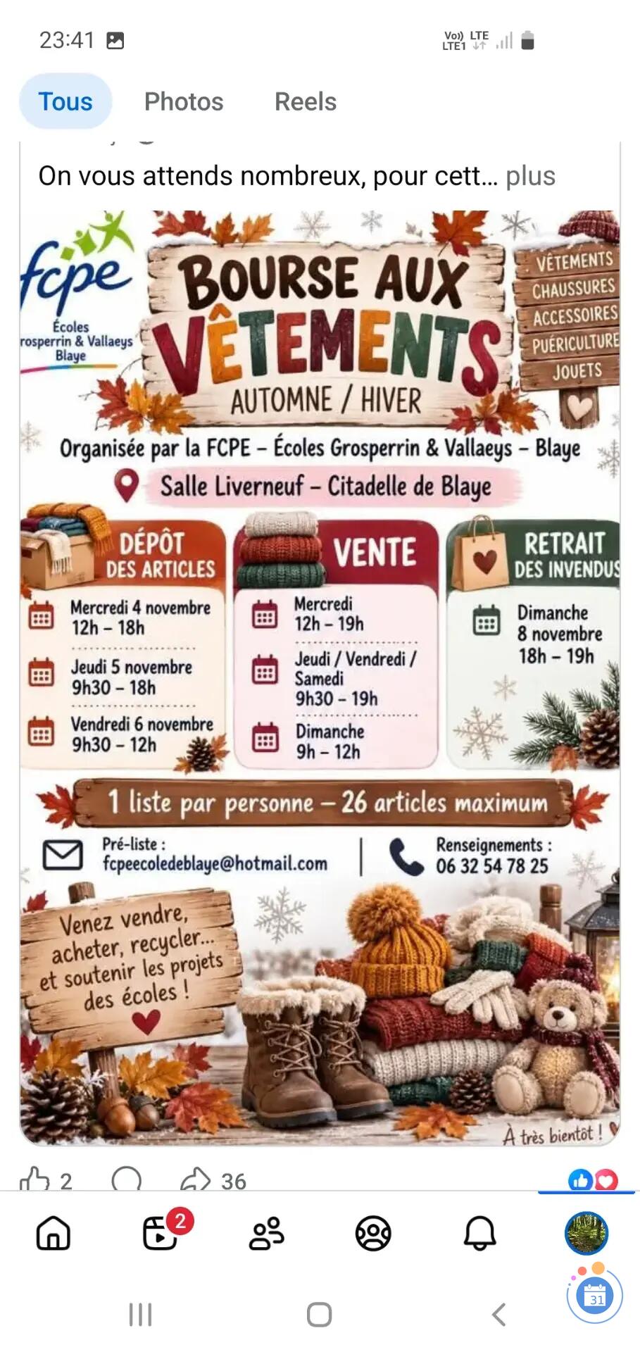 Image Bourse aux vêtements, jouets, puériculture de la FCPE (photo 1)