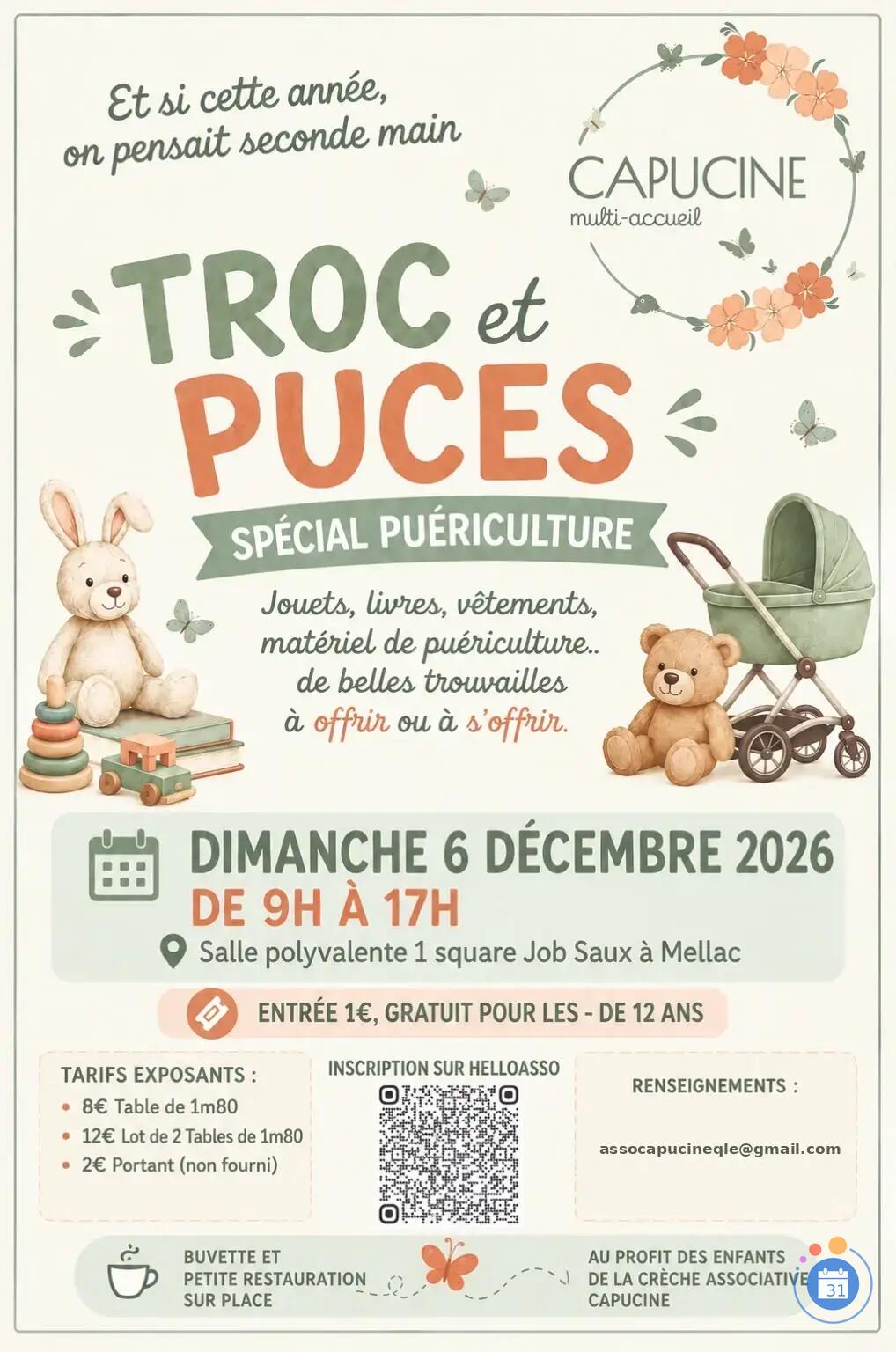 Image Troc et Puces spécial Puériculture Crèche Capucines (photo 1)