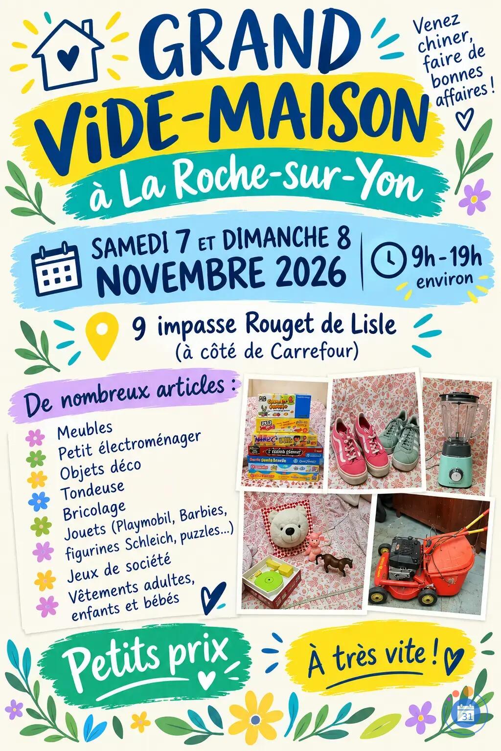 Image GRAND VIDE MAISON LA ROCHE SUR YON 85 (photo 1)