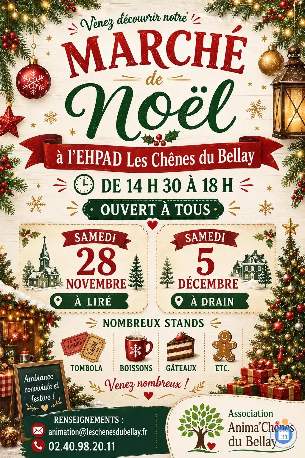 Image Marché de Noël EHPAD Les Chênes du Bellay LIRE (photo 1)