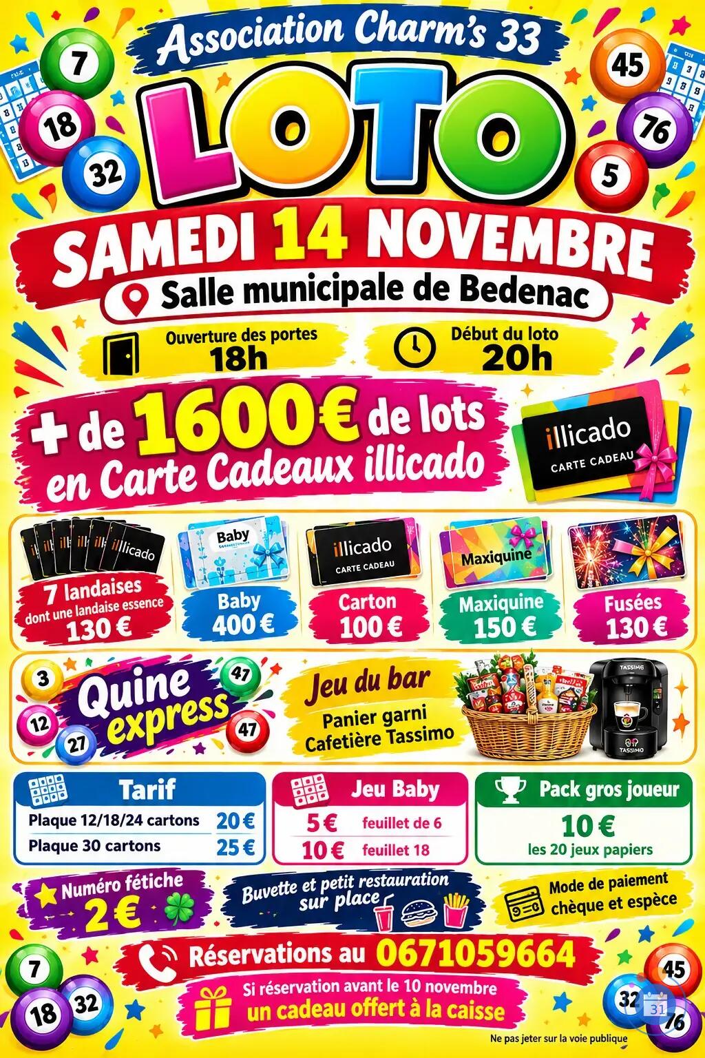 Image Loto bedenac salle des fetes (photo 1)