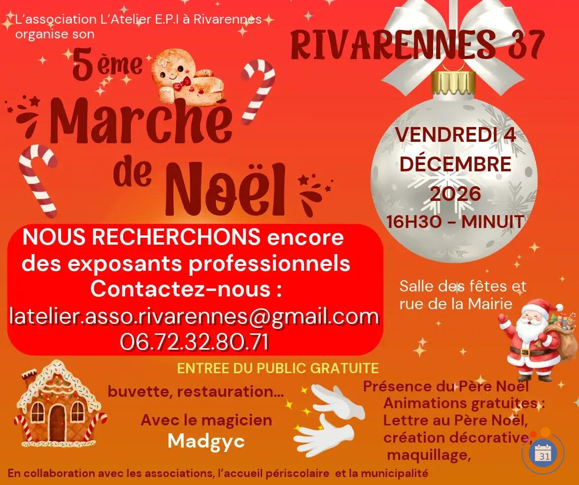 Image Marché de Noël de Rivarennes 37190 (photo 1)