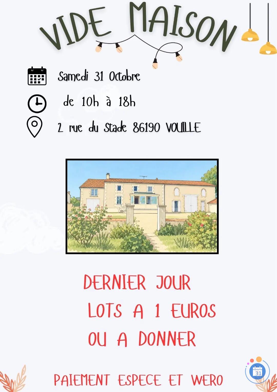 Image Vide maison lots 1 euro ou dons (photo 1)