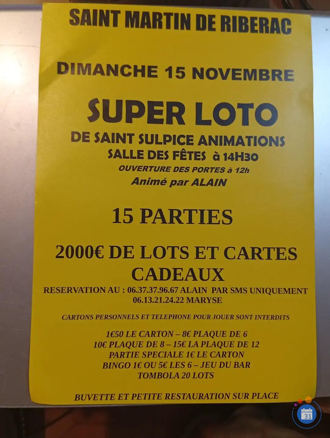 Image Loto de saint Sulpice Animations (photo 1)
