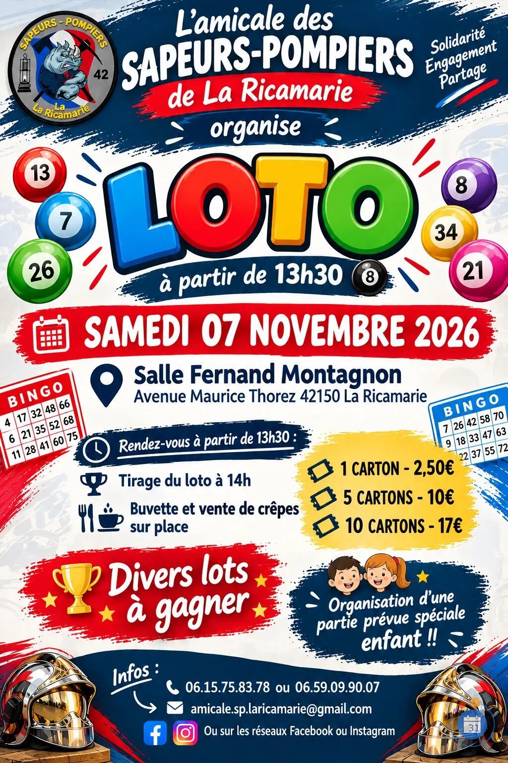 Image Loto des Sapeurs Pompiers de La Ricamarie (photo 1)