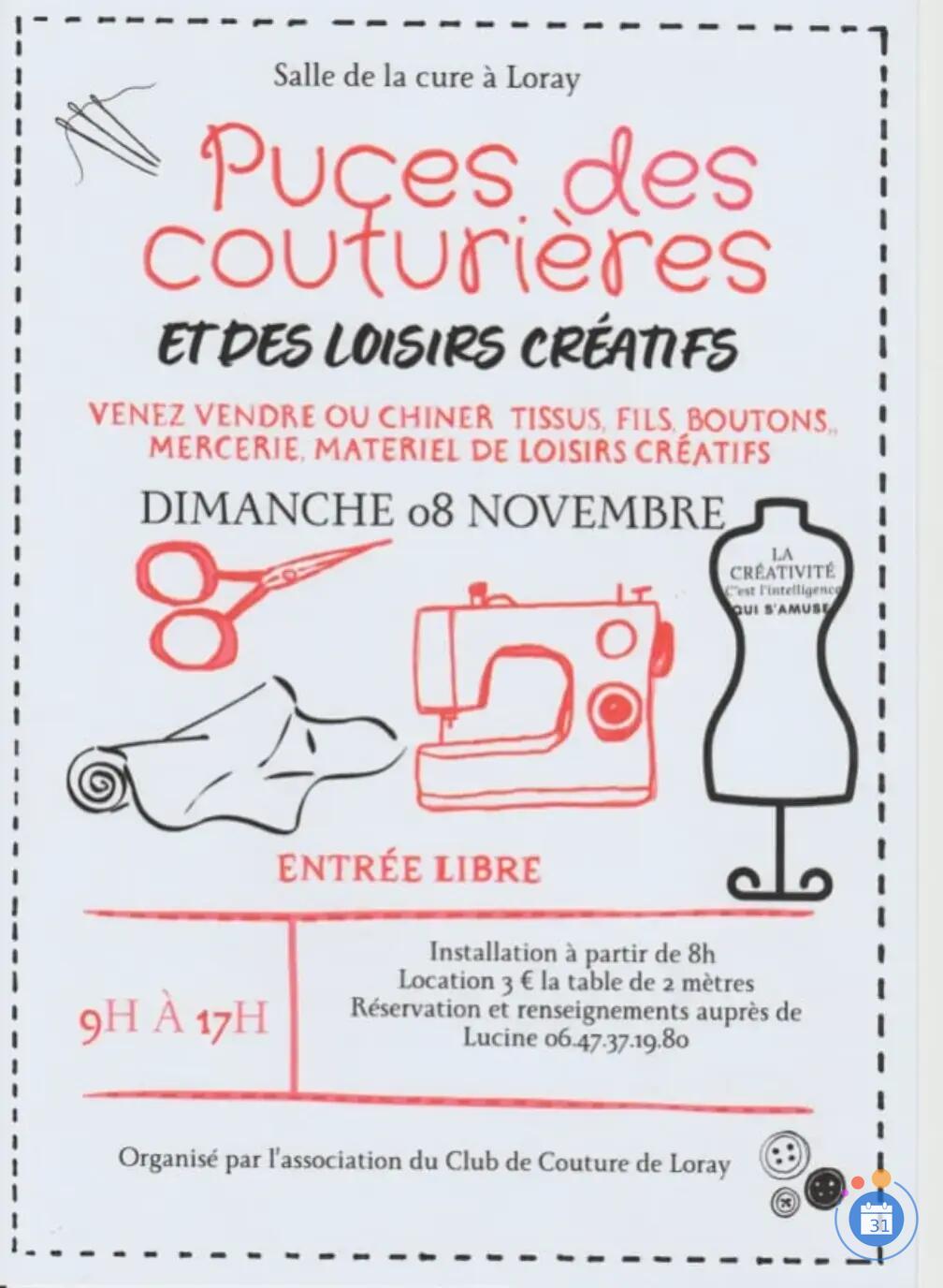 Image puces des couturières et loisirs créatifs (photo 1)