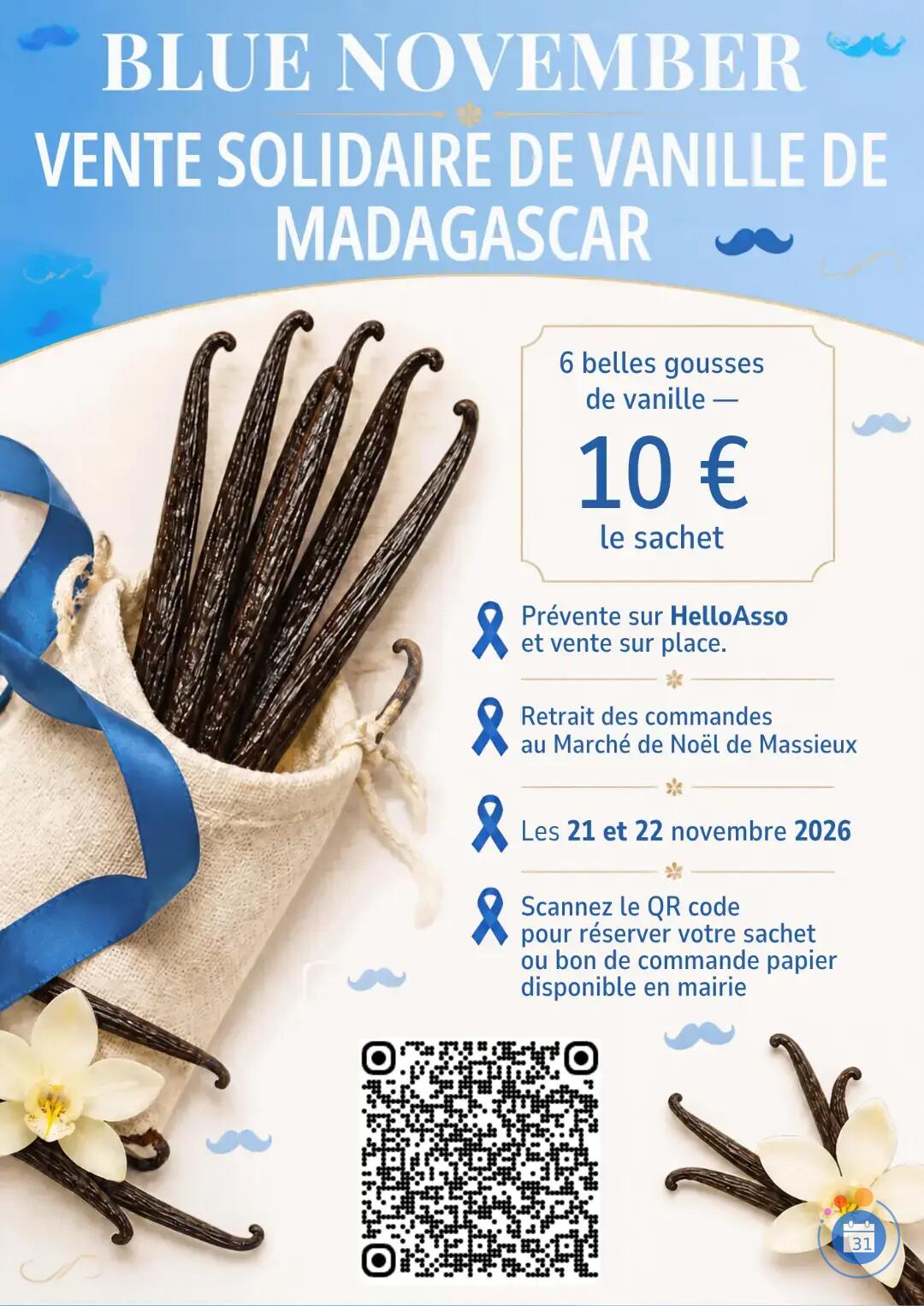 Image Vente solidaire de Vanille pour Blue November (photo 1)