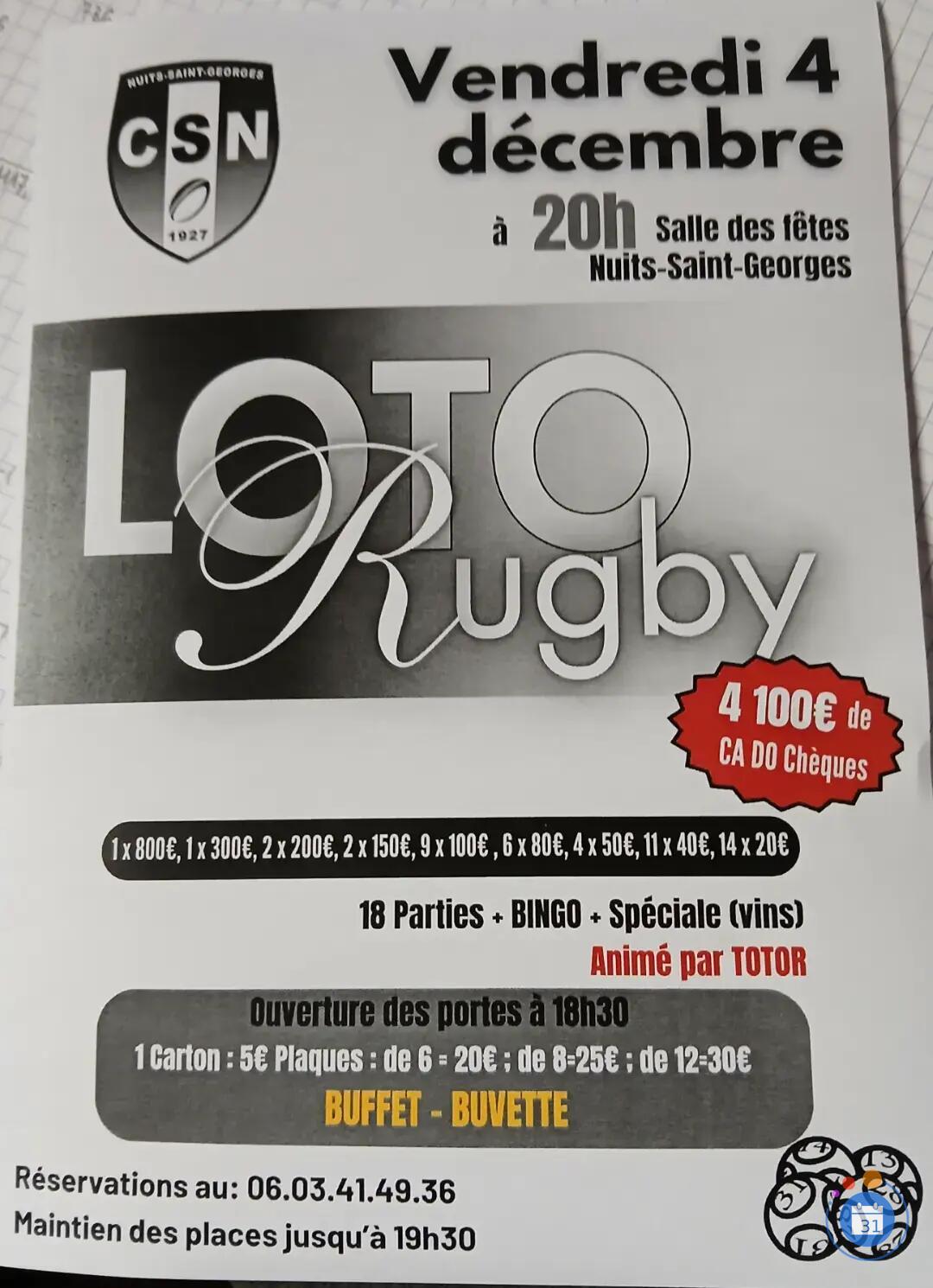 Image LOTO Rugby C.S.N (photo 1)