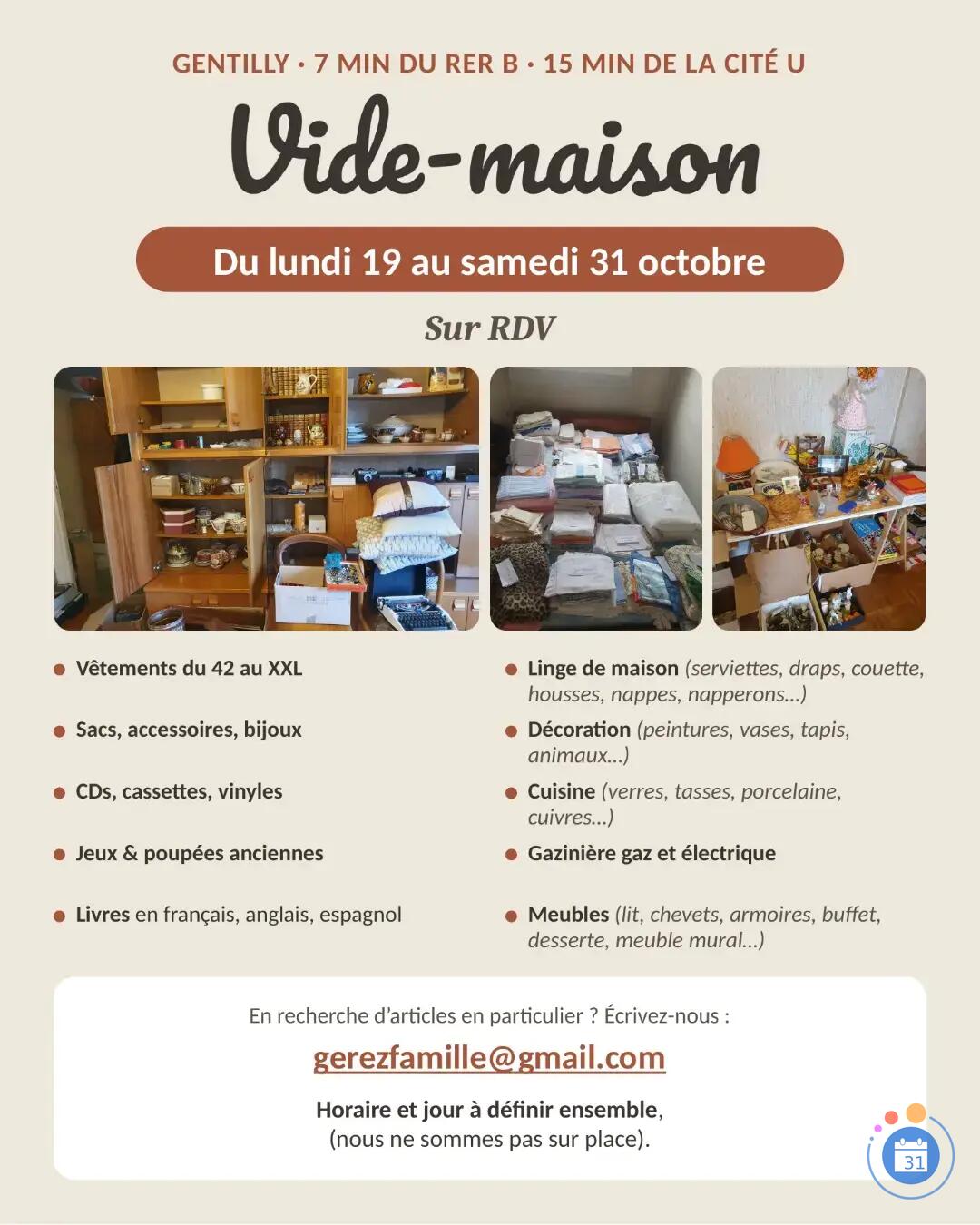 Image Vide maison à 15min à pied de Cité U (paris 14) ou 7 min du RER B Gentilly (photo 1)