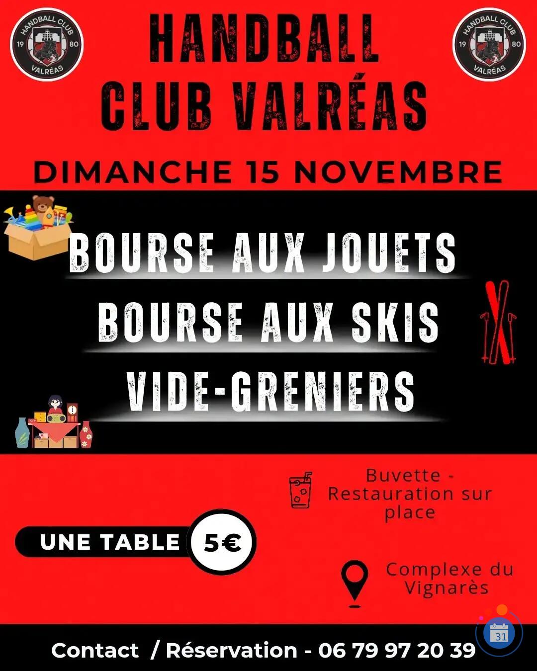 Image Bourse aux jouets, Bourse aux skis, Vide greniers du Handball Club de Valréas (photo 1)