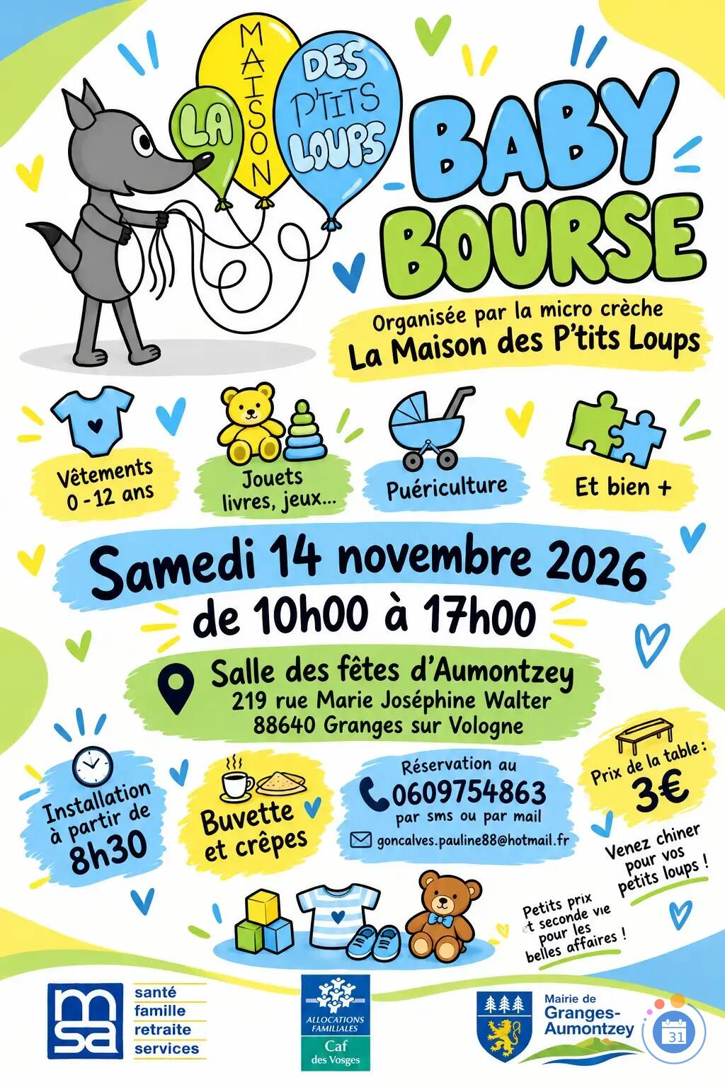 Image Baby Bourse de la micro crèche La Maison des Ptits Loups (photo 1)