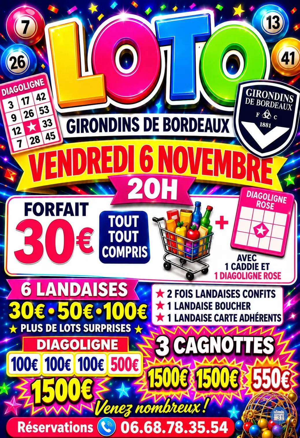 Image Loto forfait 30€ tout tout compris et 36 cartons (photo 1)
