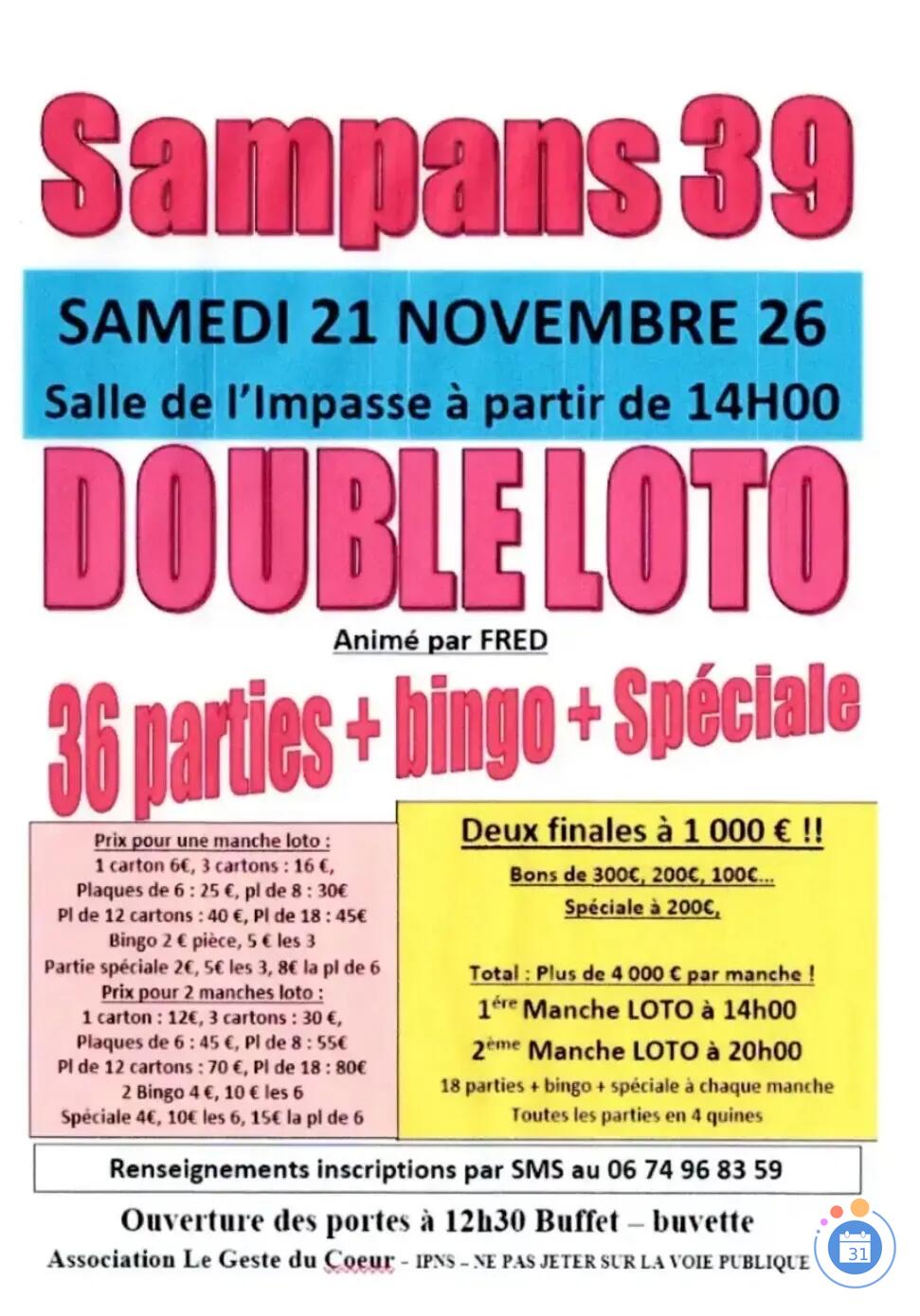 Image Méga loto à Sampans (photo 1)