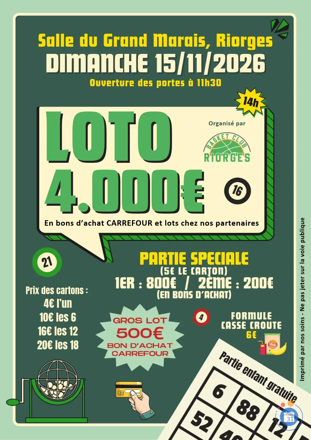 Image Loto du Riorges BC (photo 1)