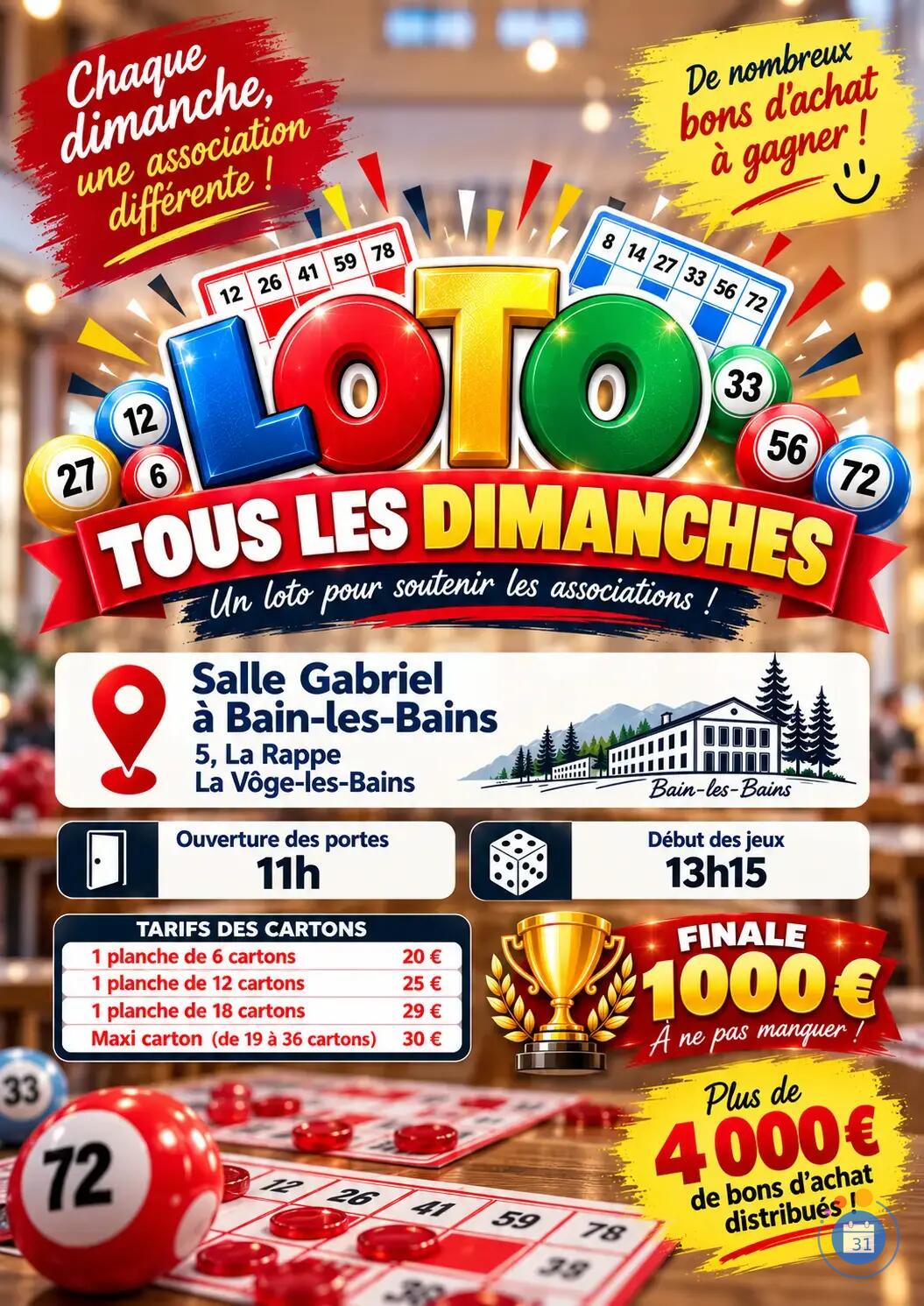 Image Loto des Associations - Bains-les-Bains (photo 1)