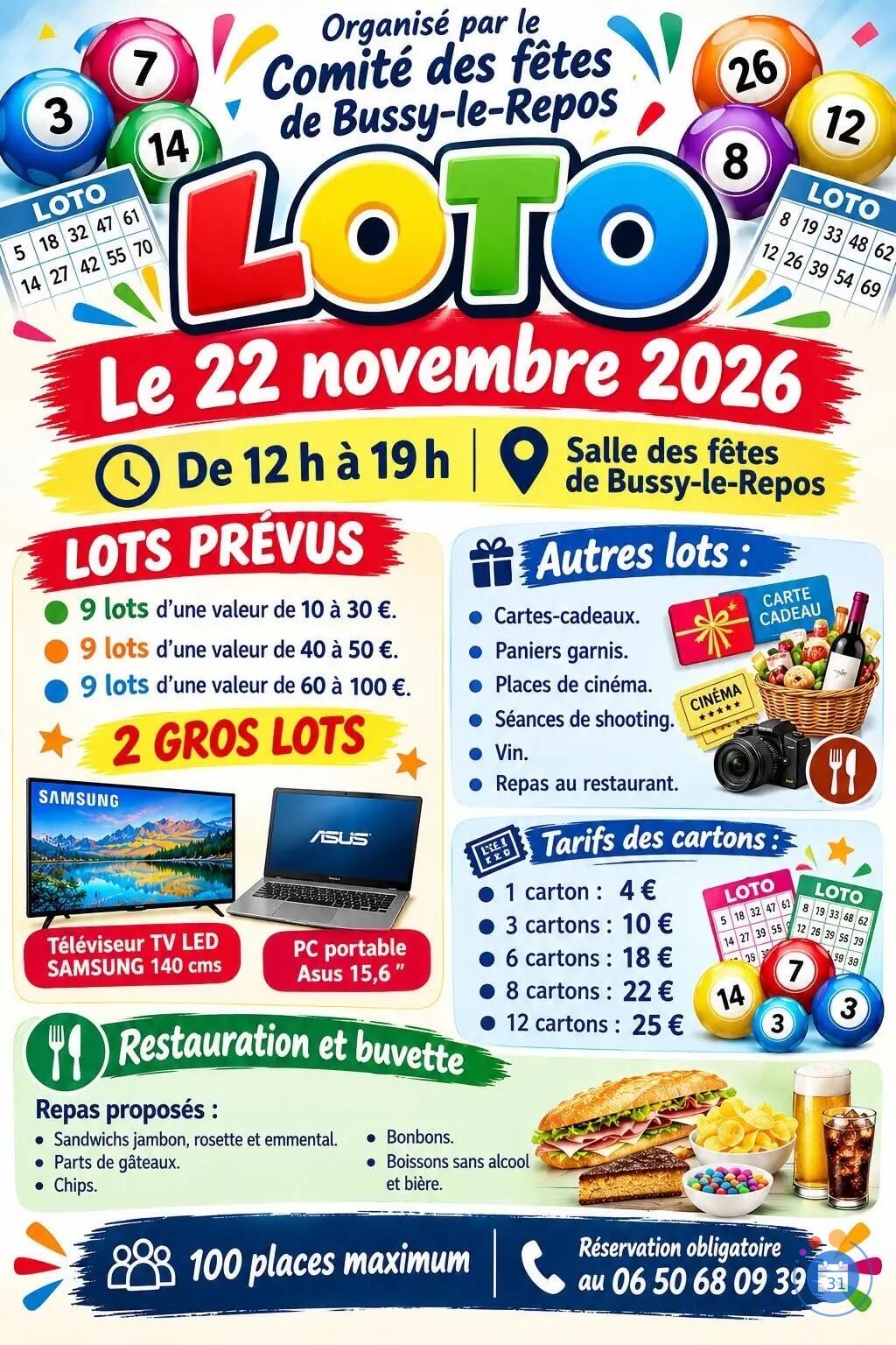 Image LOTO 22 NOVEMBRE 2026 (photo 1)
