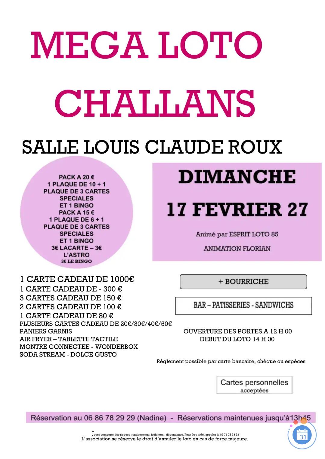 Image Méga loto organiser par la pétanque challandaise (photo 1)
