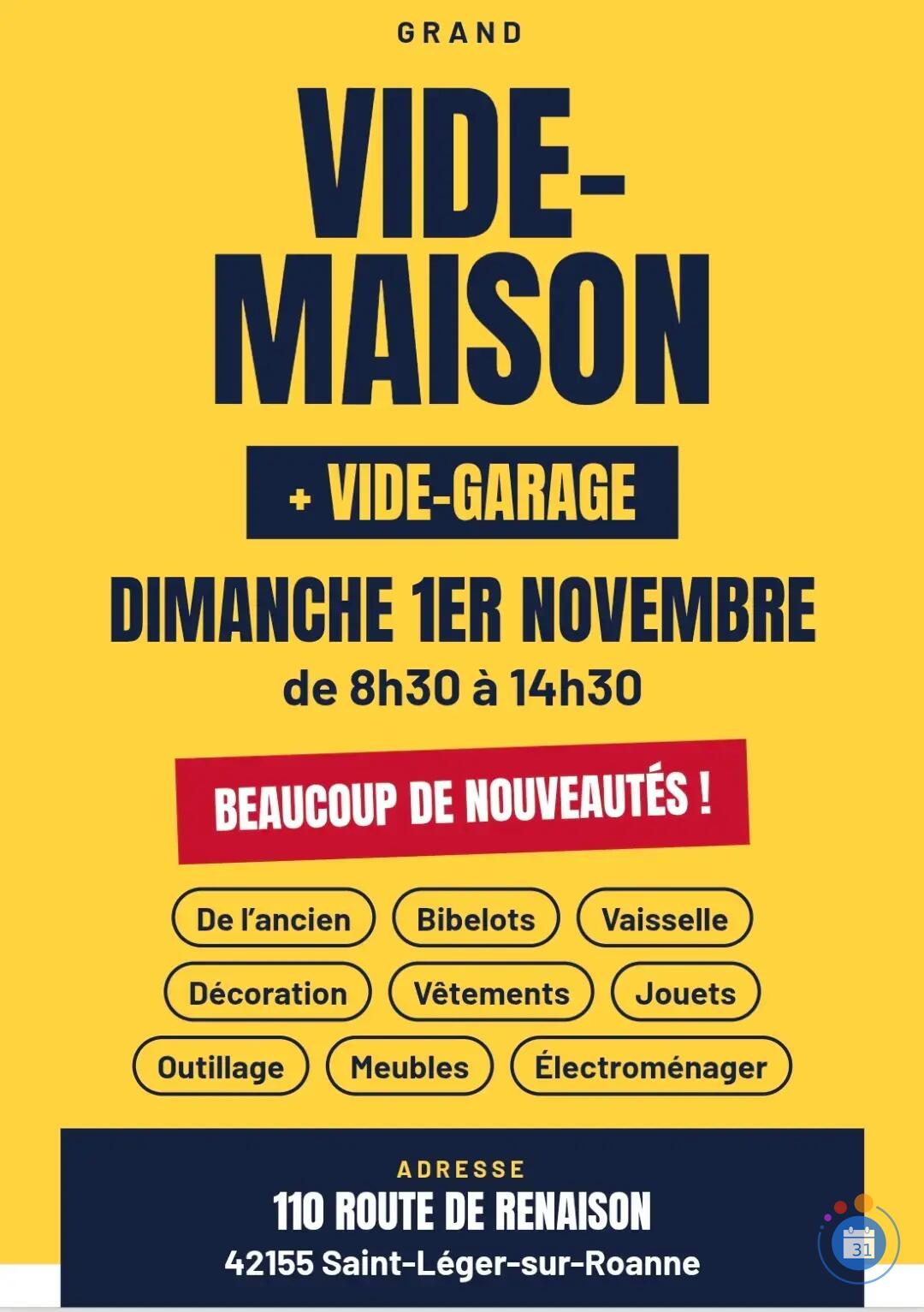 Image Grand vide maison + vide garage (photo 1)