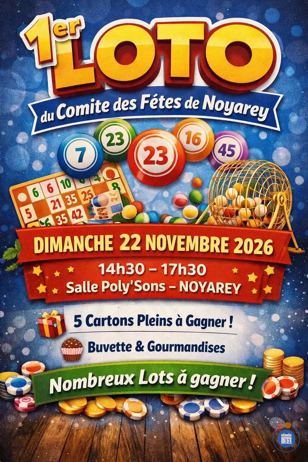 Image 1er LOTO DU COMITE DES FETES DE NOYAREY (photo 1)