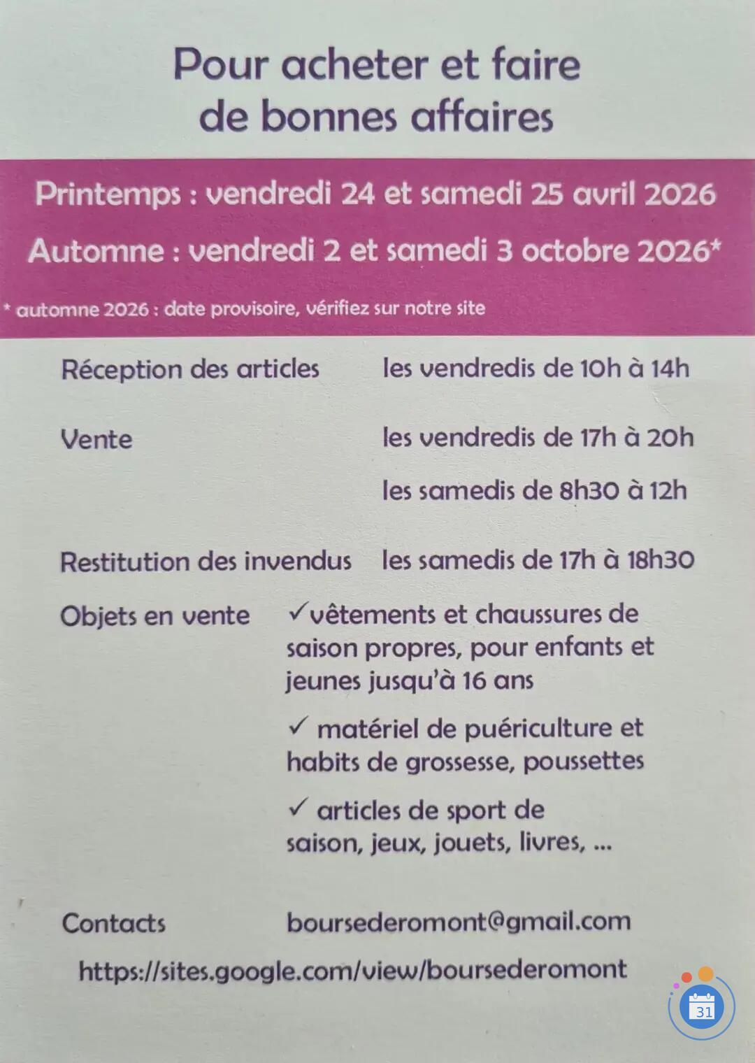 Image Bourse aux habits de Romont (photo 2)