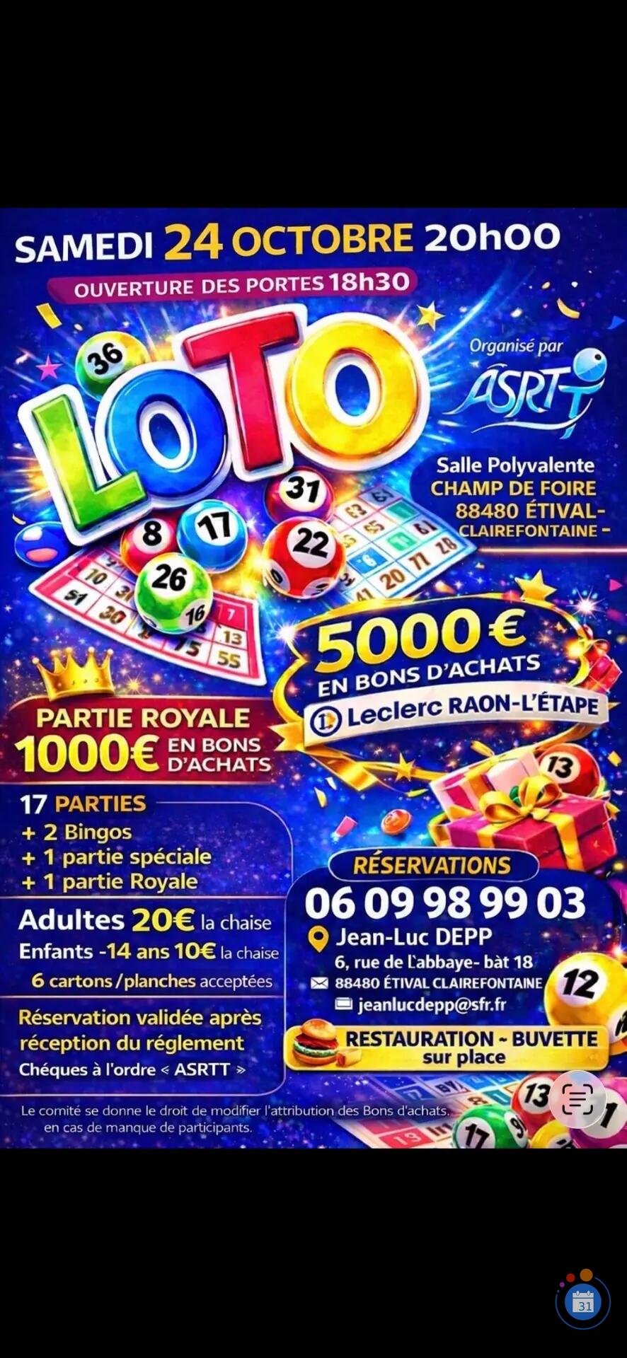 Image LOTO ASRTT (Tennis de Table) (photo 1)