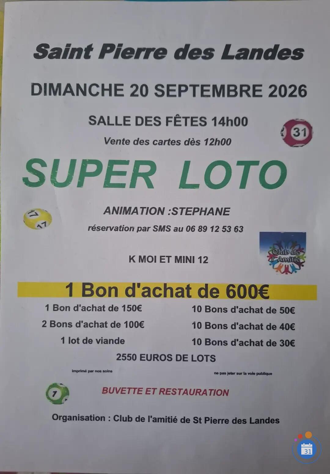 Image Super Loto Animation stéphane (photo 1)
