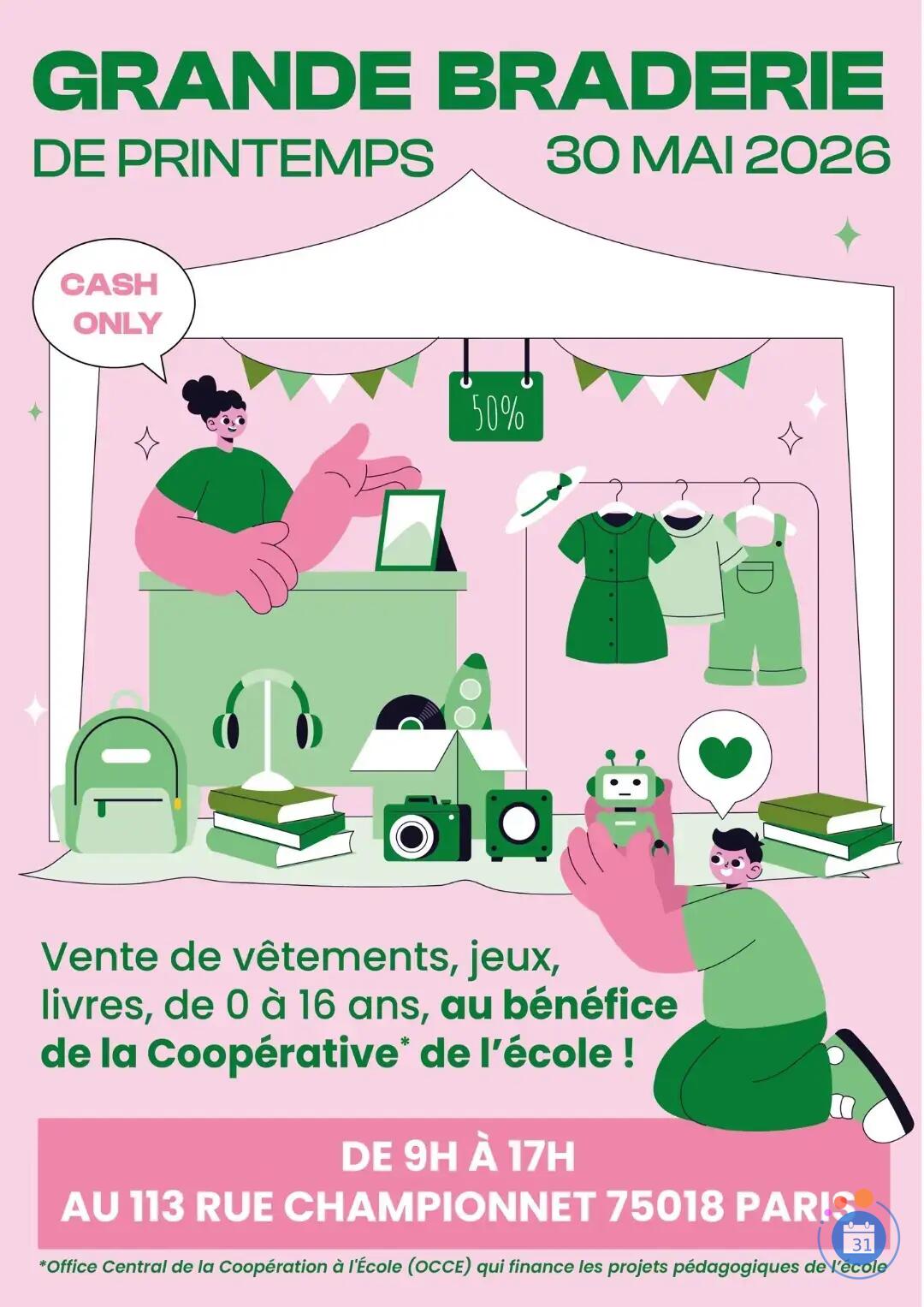 Braderie Associative 113 rue Championnet 18 Eme