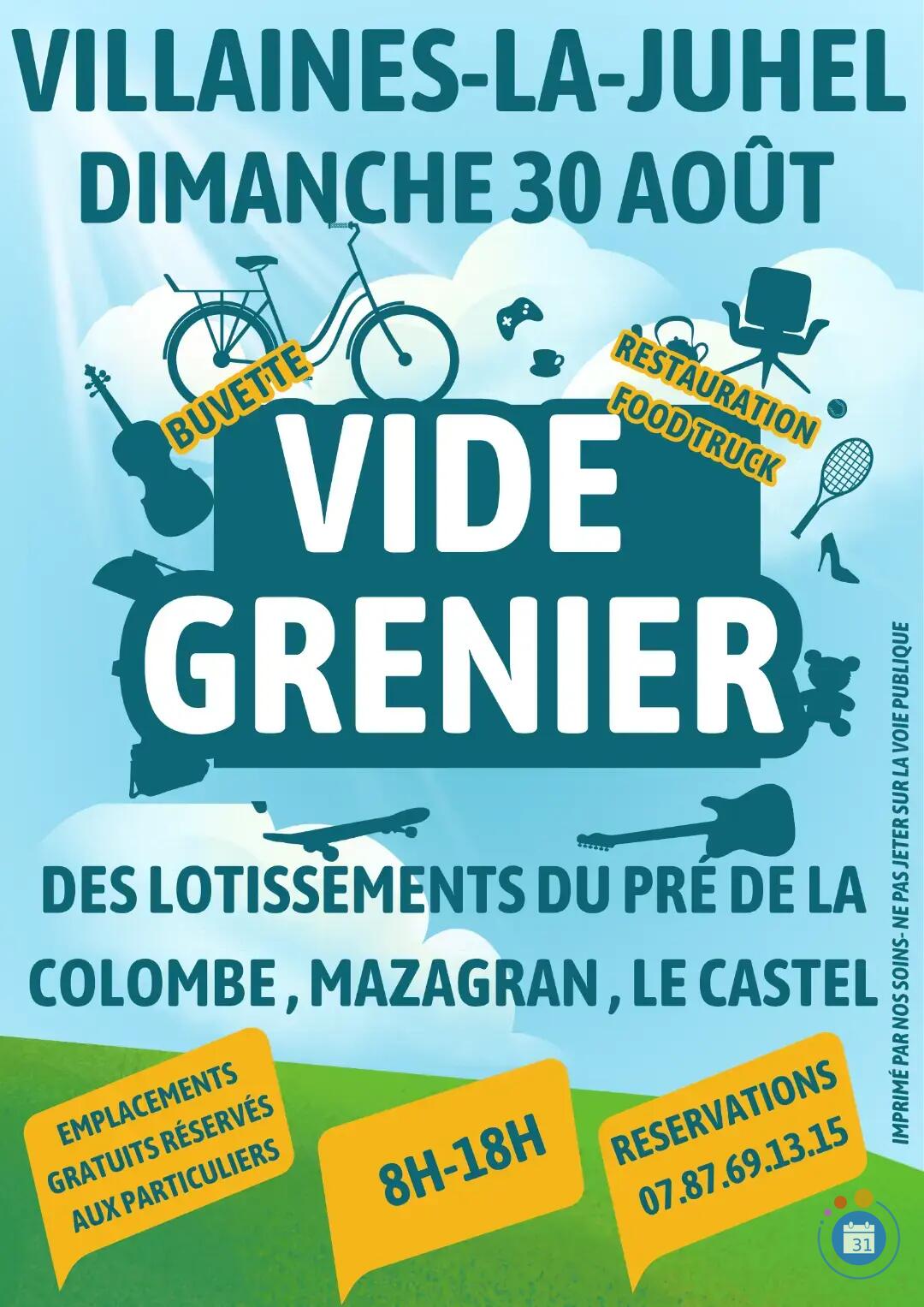 Image VIDE GRENIER DE PLUSIEURS QUARTIERS DE VILLAINES LA JUHEL (photo 1)