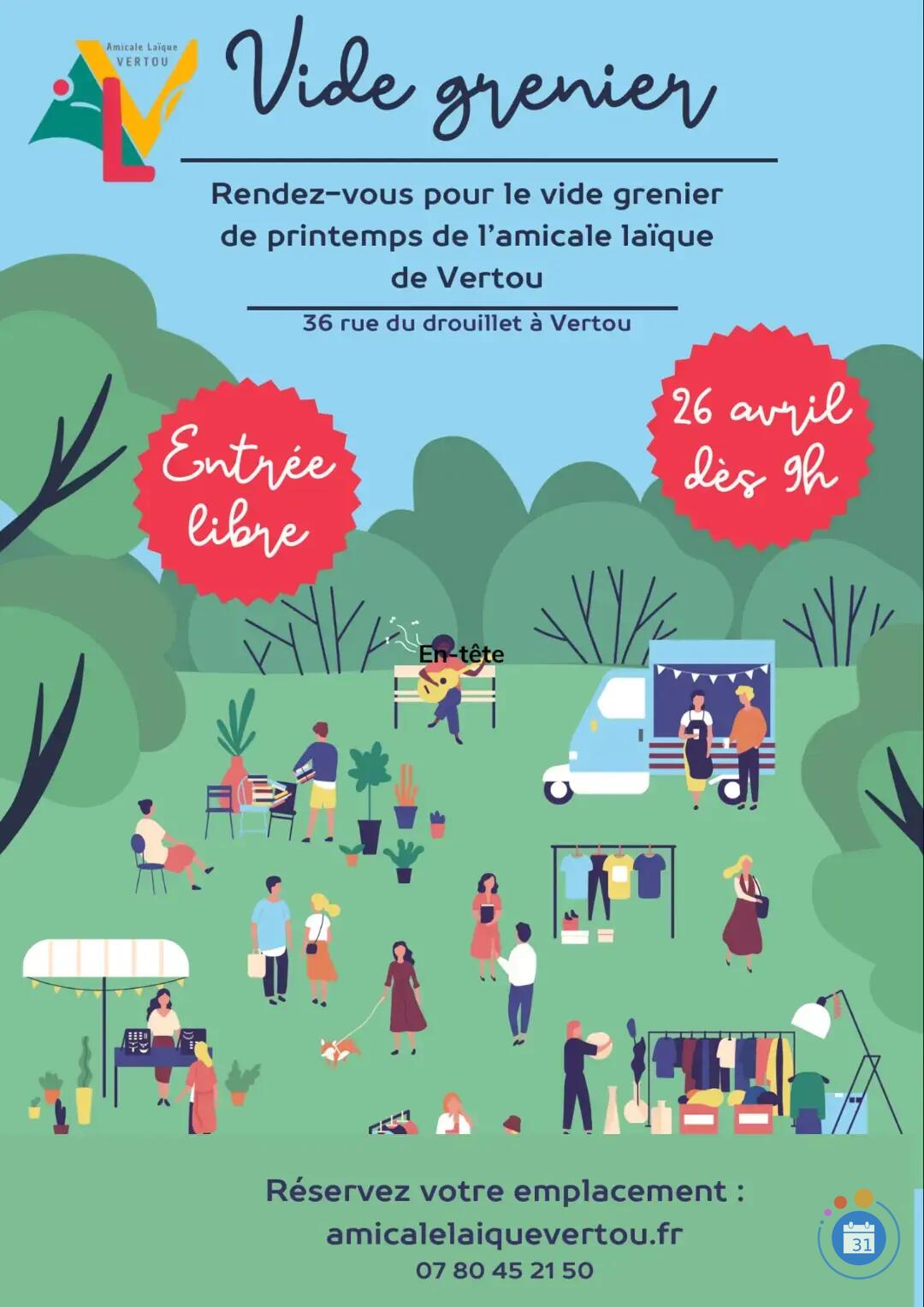 Image Vide grenier de rentrée Amicale Laique Vertou (photo 1)