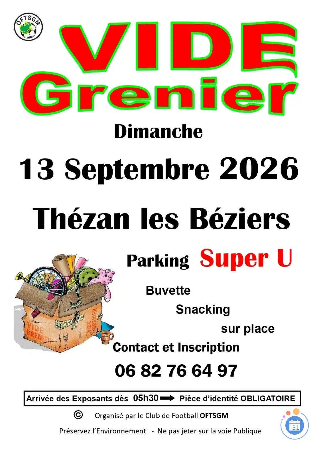 Image vide grenier d'Automne du foot de THEZAN (photo 1)