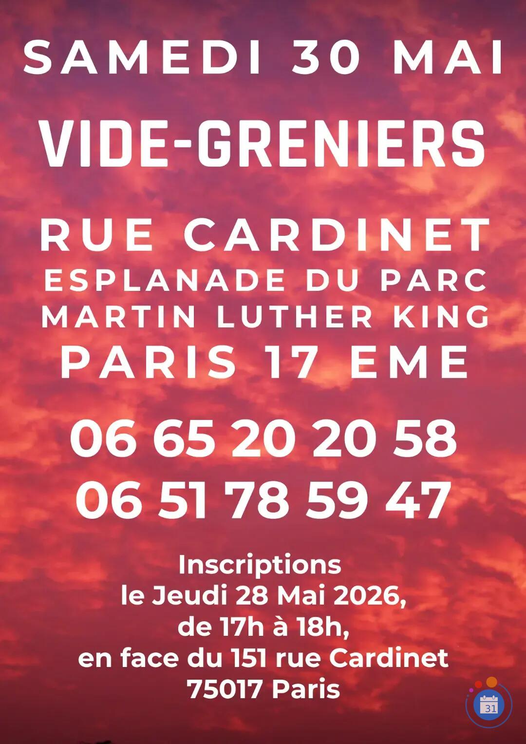 Vide-greniers Rue Cardinet